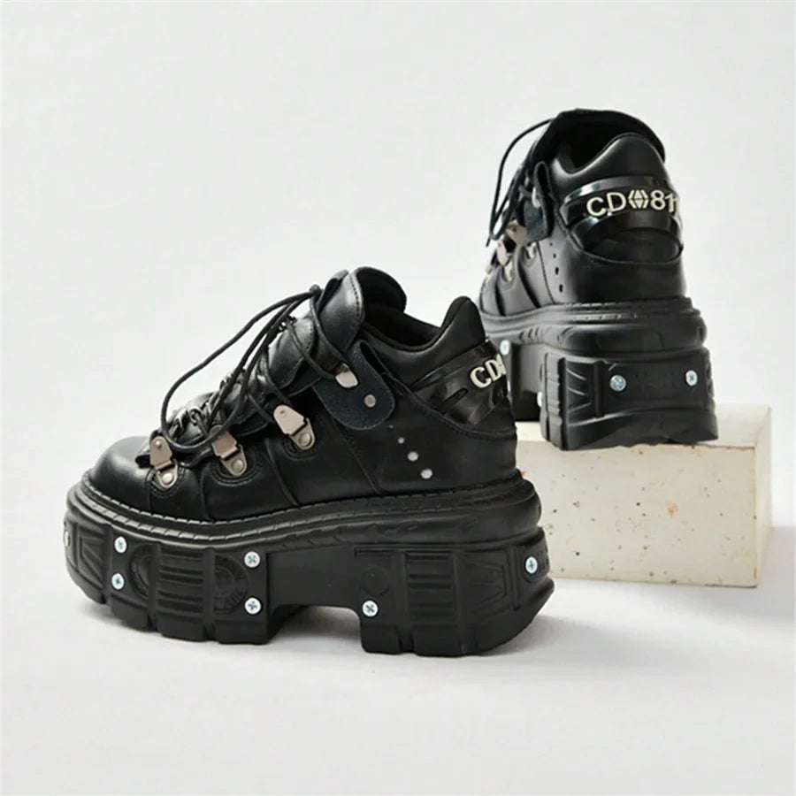 Embrace Your Rebellious Side Gothic Lace-Up Boots